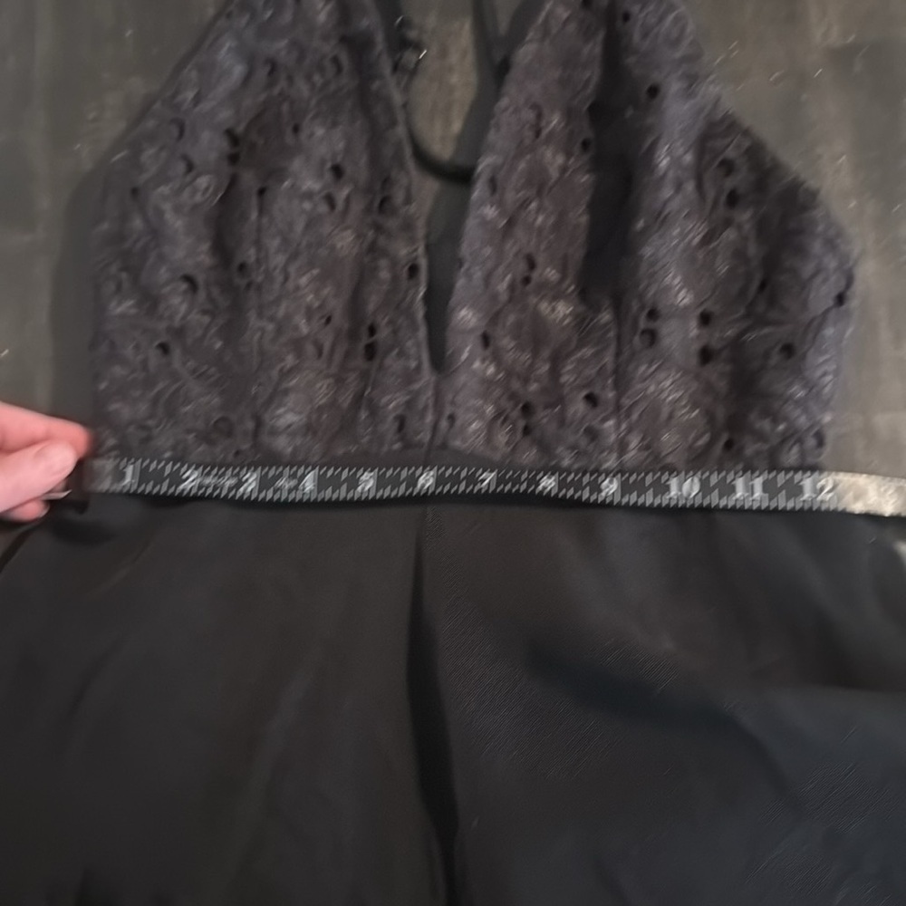 Akira Chicago Black Eyelet Evening Romper Size Small - Picture 6 of 6